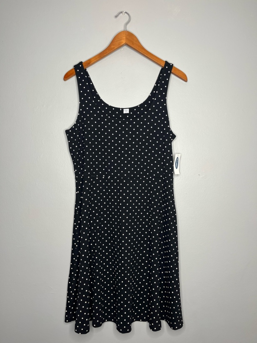 Old Navy Black Polka Dot Tank Dress Classic Women's A-Line NWT C